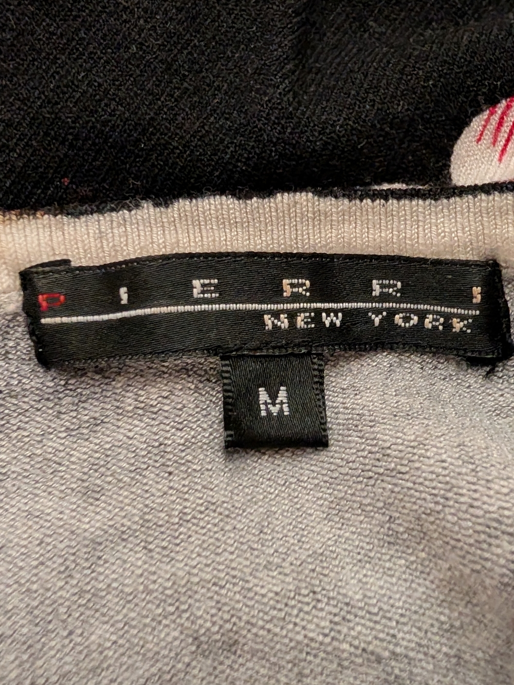 Pierre Feminine Black Floral  Long Sleeve Sweater Women’s Med Church Work Style - Picture 3 of 10